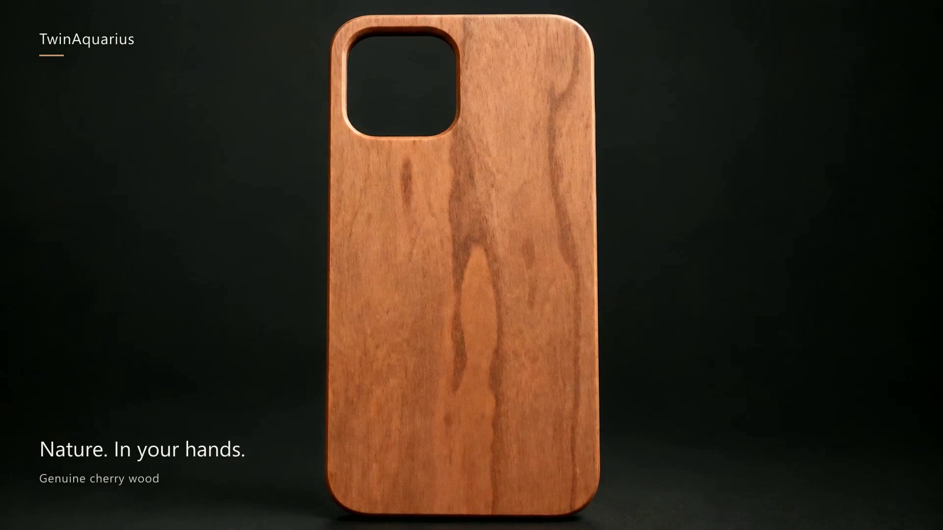 TwinAquarius cherry wood phone case and precision product details
